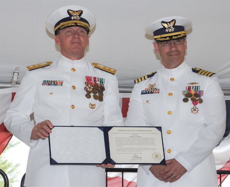 Capt. Keane receives certificate of appreciation