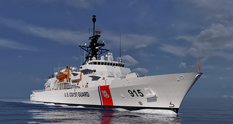 U.S. Coast Guard offshore patrol cutter rendering by Eastern Shipbuilding Group. U.S. Coast Guard offshore patrol cutter rendering by Eastern Shipbuilding Group.